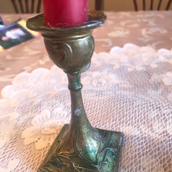 ART NOUVEAU CANDLE HOLDERS - Picture 2 of 16